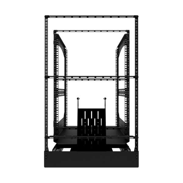 19" Auszieh- und drehbares Rack 16RU, 200kg Traglast, 490B x 608T x 785H