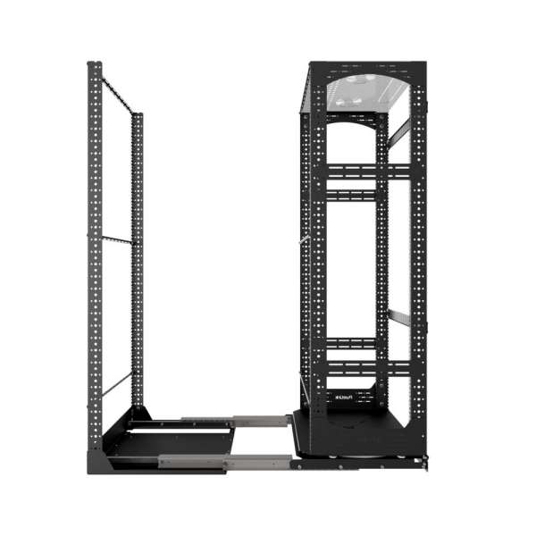 19" Auszieh- und drehbares Rack 32RU, 160kg Traglast, 490B x 510T x 1498H