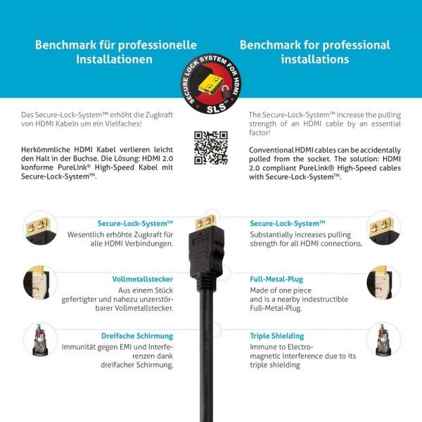HDMI Kabel - PureInstall TPE halogenfrei 2,00m
