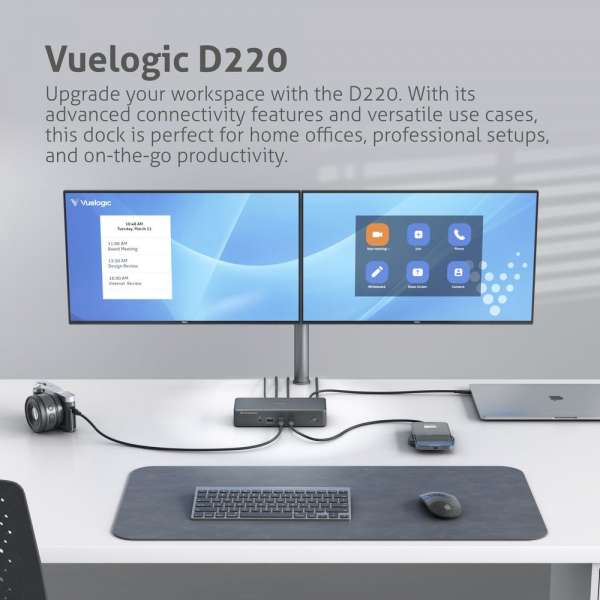 Vuelogic - USB-C Docking Station - Dreifach-Display USB 3.2 Gen2 MST - 8K-Unterstützung