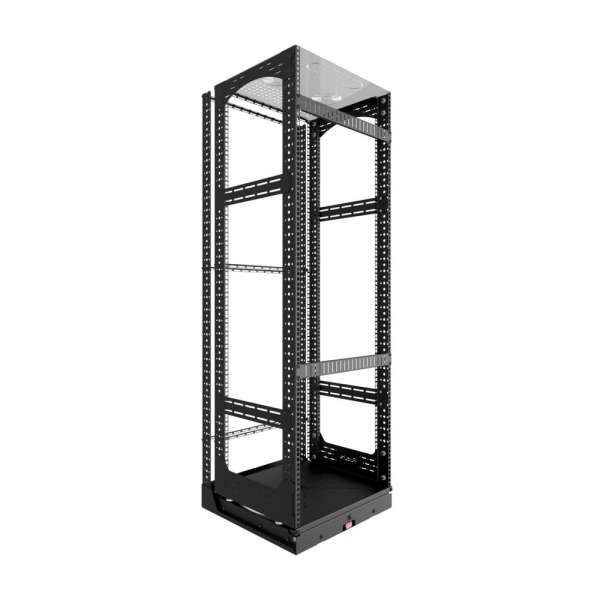 19" Auszieh- und drehbares Rack 32RU, 130kg Traglast, 490B x 498T x 1505H