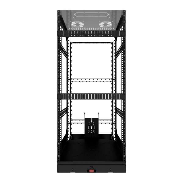 19" Auszieh- und drehbares Rack 20RU, 130kg Traglast, 490B x 608T x 970H