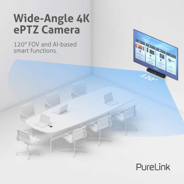 Vuelogic - Videobar mit AV Hub - VB300 - Kombination aus Soundbar, Kamera, Mikrofon und Umschalter