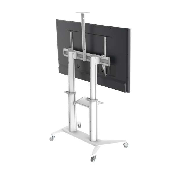 PureMounts® Premium TV Cart - Single Display bis 120", weiß
