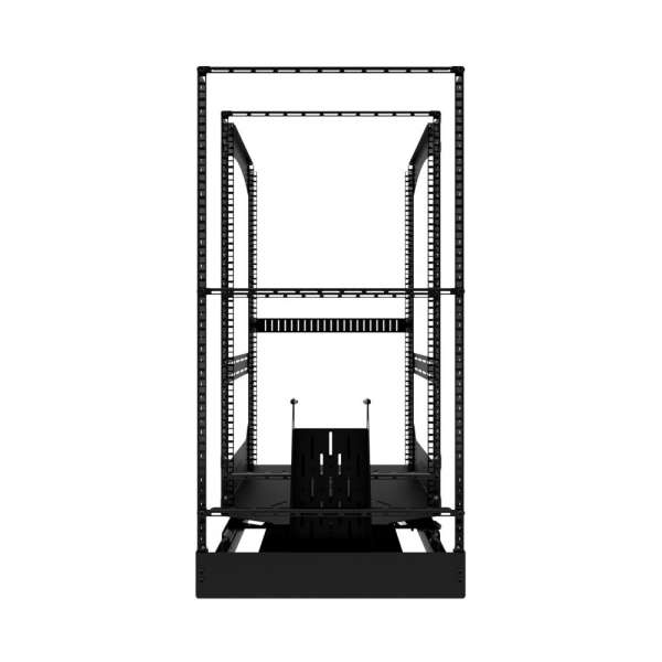 19" Auszieh- und drehbares Rack 20RU, 130kg Traglast, 490B x 608T x 970H