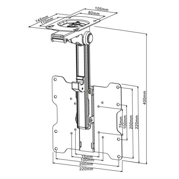 PureMounts® Premium TV Deckenhalterung 23-42''''