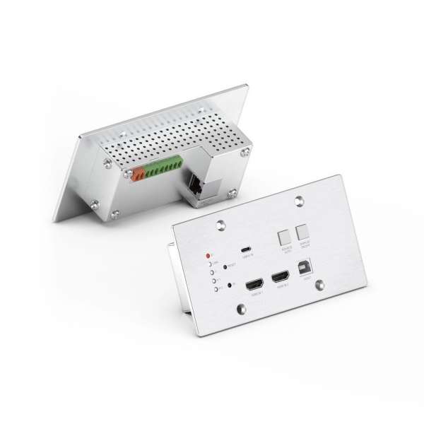 PureTools - HDBaseT Wall Plate Extender Set, 4K (60Hz 4:4:4) mit USB2.0 KVM