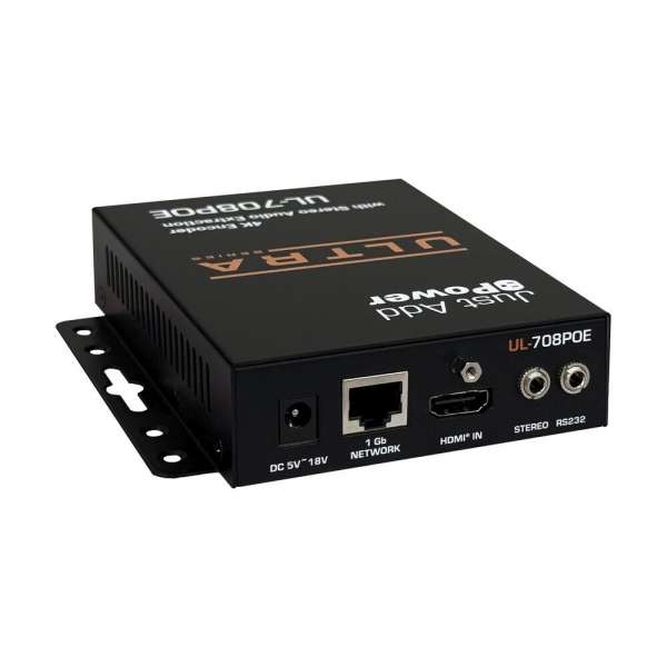 JustAddPower - Ultra Series 4K Encoder (Transmitter) mit Stereo-Audioextraktion