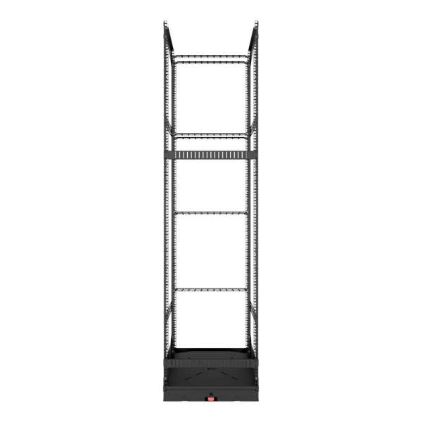 19" Ausziehbares und drehbares Rack 42RU, 125 kg Last, 490B X 498T X 1950H