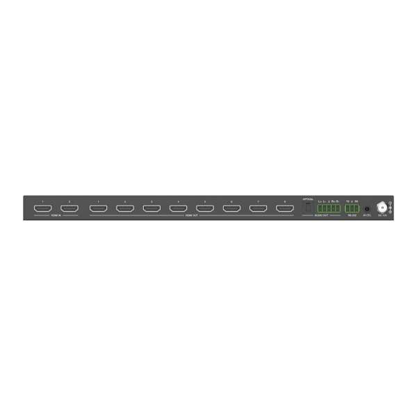 PureTools - 2x8 HDMI 2.1 Splitter / Switcher - 48Gbps - 8K (60Hz 4:2:0) 12 bit, Audio De-Embedding und Signal Management