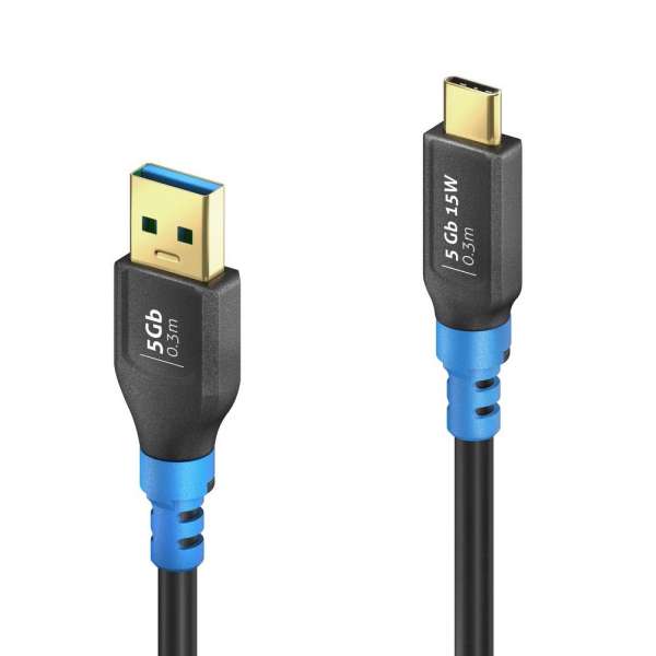 FlexInstall USB-C auf USB-A Kabel USB 3.2 Gen1x1 5Gbps 0.30m