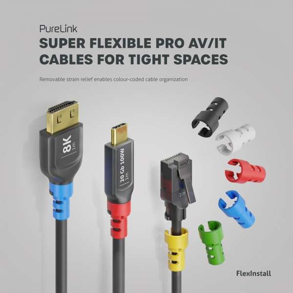 FlexInstall USB-A auf USB-B Kabel USB 2.0 480Mbps 3.00m - Installer Pack 25 stk.