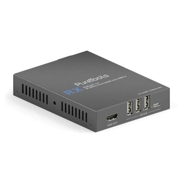 PureTools - HDBaseT HDMI und USB2.0 Receiver - HDBaseT 3.0 - 4K (60Hz 4:4:4) HDMI und USB2.0
