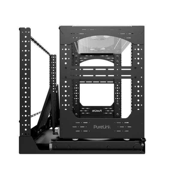 19" Auszieh- und drehbares Rack 12RU, 130kg Traglast, 490B x 608T x 614H