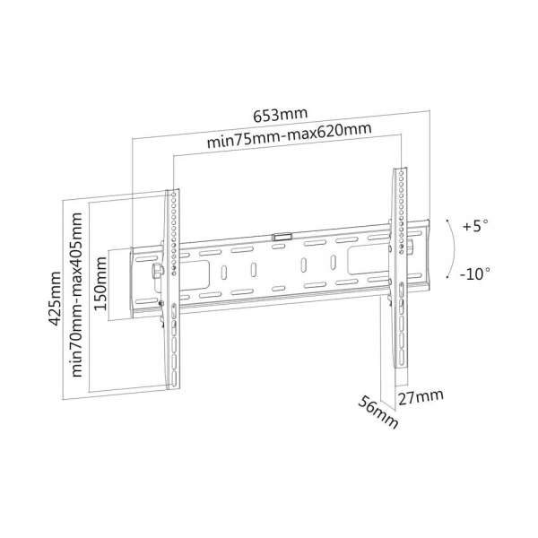 PureMounts® TV Halterung - Tilt - VESA 600