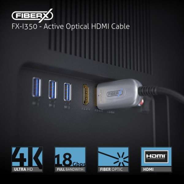 FiberX Serie - HDMI 4K Glasfaser Extender Kabel - 25m
