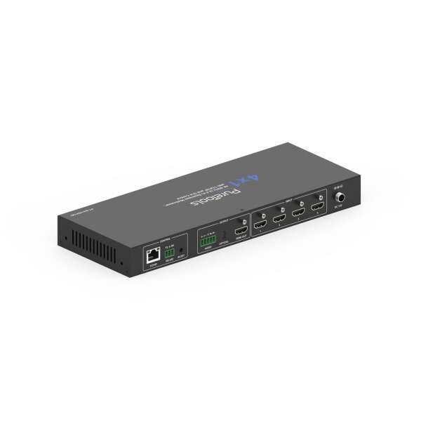PureTools - 4x1 HDMI 2.0 Multiview Seamless Switch - 4K 60Hz (4:4:4) Seamless Multiviewer, mit TCP/IP und GUI Steuerung