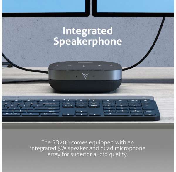 Vuelogic - Speaker Dock - Kombination aus Lautsprecher, Mikrofon und Docking Station - 4K-Unterstützung