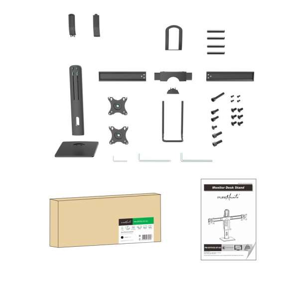 PureMounts® Duale Monitor Halterung, VESA 75x75/100x100, schwarz