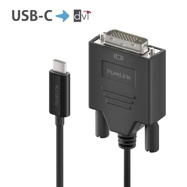 USB-C auf DVI Kabel - 1920x1200 - WUXGA - iSerie - schwarz - 2,00m