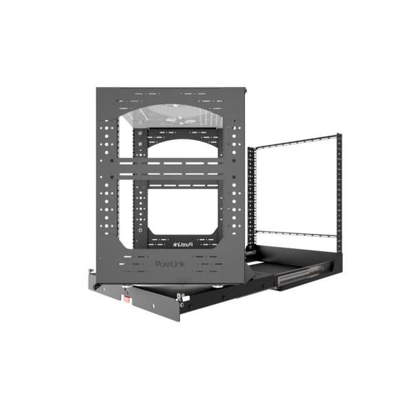 19" Auszieh- und drehbares Rack 12RU, 130kg Traglast, 490B x 498T x 614H