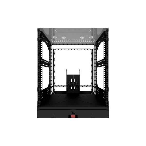 19" Auszieh- und drehbares Rack 12RU, 130kg Traglast, 490B x 608T x 614H