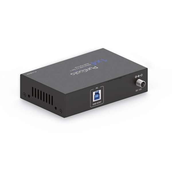 PureTools - 1x4 USB 3.2 Gen1 Hub - 5Gbps - USB 3.2 Quad Port ProAV hub