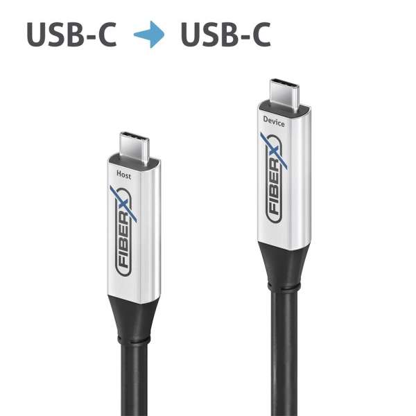 FiberX Serie - USB 3.2 Gen1x1 Aktives Glasfaser Kabel USB-C 3.00m
