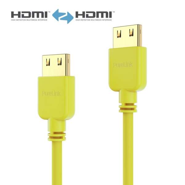 HDMI Kabel - PureInstall - Slim 1,50m - Gelb