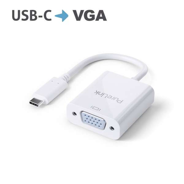 USB-C auf VGA Adapter - 1200p - iSerie - weiß - 0,10m