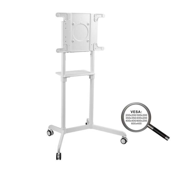 PureMounts® Mobiler TV Standfuß, weiß