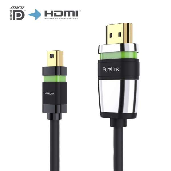 MiniDP/HDMI Kabel - Ultimate Serie - 1,00m - schwarz