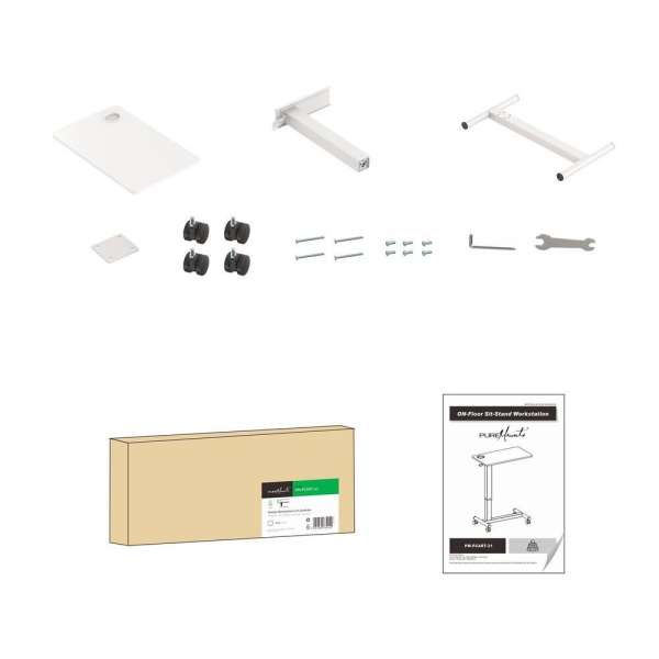 PureMounts® Mobiler Beistelltisch, weiß