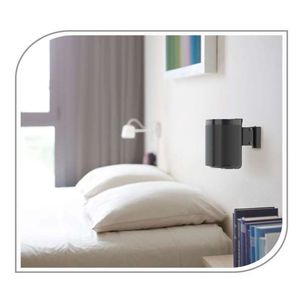 PureMounts® Lautsprecher Wandhalterung für Sonos® One, Sonos® One SL, Sonos® Play1, schwarz