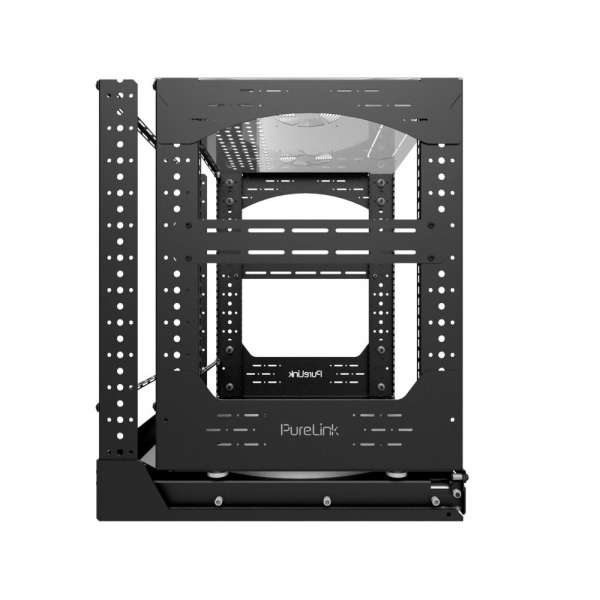 19" Auszieh- und drehbares Rack 12RU, 300kg Traglast, 490B x 510T x 606H