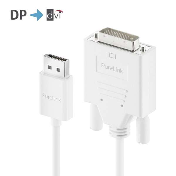 DisplayPort auf DVI Kabel - 1920x1200 - WUXGA - iSerie - weiß - 3,00m