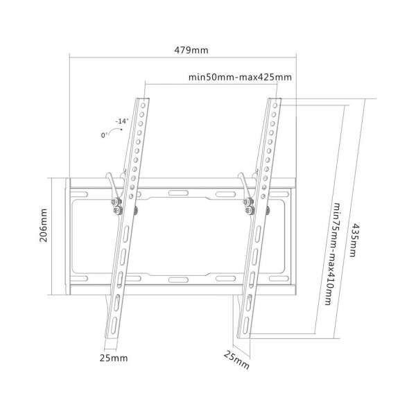 PureMounts® TV Halterung - Tilt - VESA 400x400
