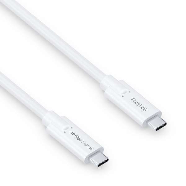 USB-C auf USB-C Kabel - 3.1 Gen 2, 5A, 10G, DP Alt Mode - iSerie - weiß - 1,50m