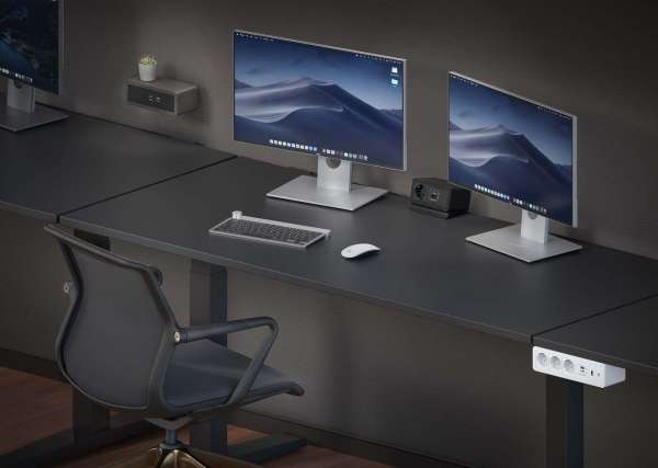 mediahub2 - Untertischhalterung (weiß) - Für die bündige Montage des mediahub2 unter einem Tisch oder Regal etc.