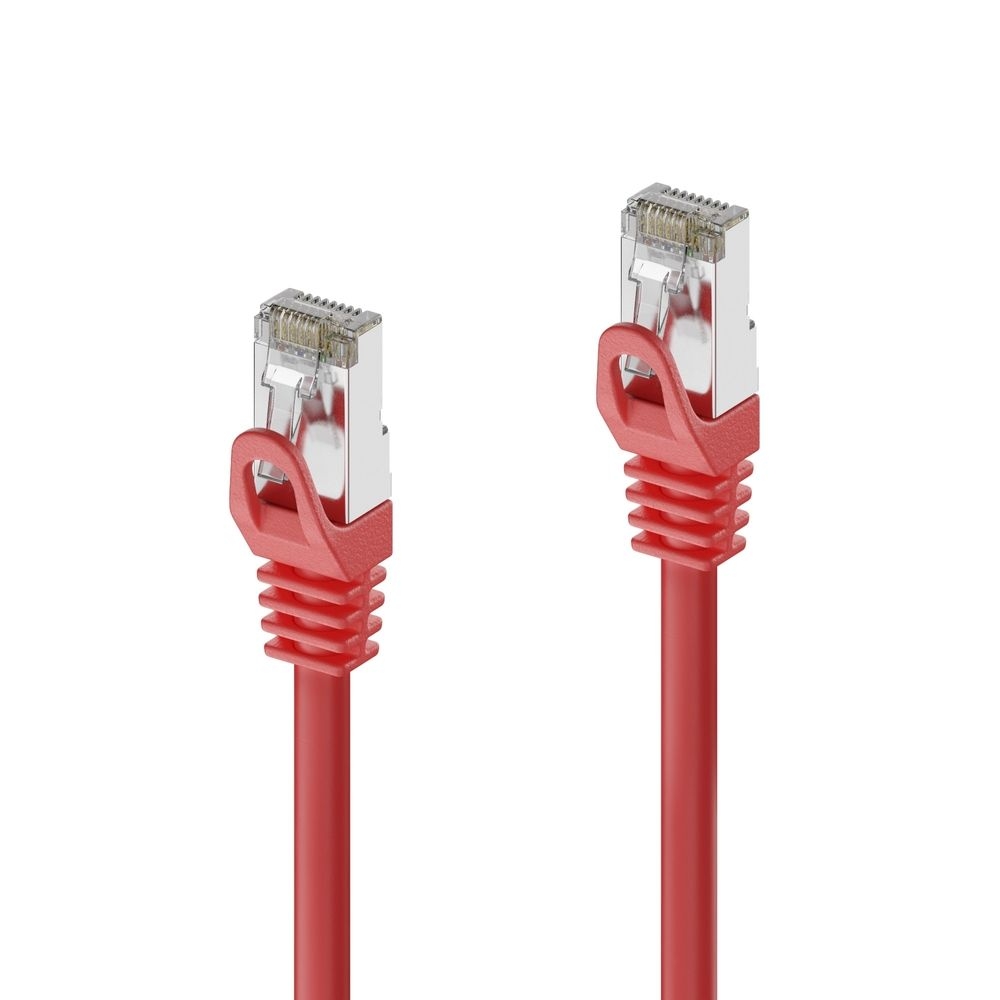 CAT 7 S-FTP patch cable, LSZH – Red