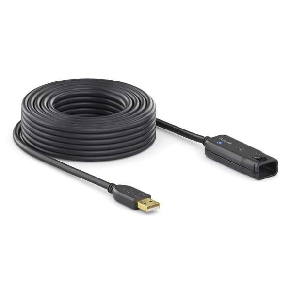 USB 2.0 Aktiv Verlängerung - schwarz - 12,0m
