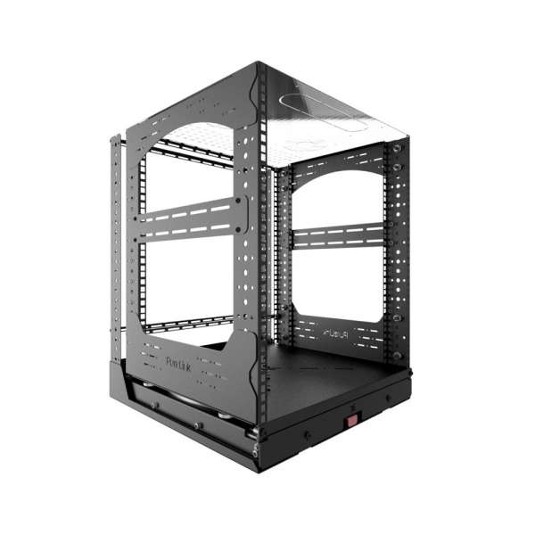 19" Auszieh- und drehbares Rack 12RU, 160kg Traglast, 490B x 510T x 606H