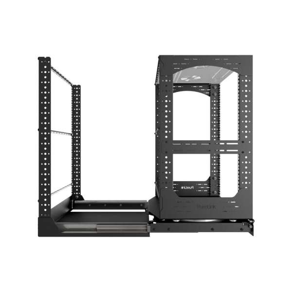 19" Auszieh- und drehbares Rack 16RU, 130kg Traglast, 490B x 498T x 792H