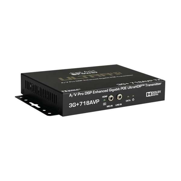 JustAddPower - Ultra Series 4K Encoder ( Transmitter ) mit Dolby DSP, USB & Stereoausgang, Mic-in & Line-in