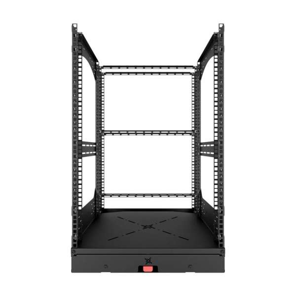 19" Auszieh- und drehbares Rack 16RU, 130kg Traglast, 490B x 498T x 792H