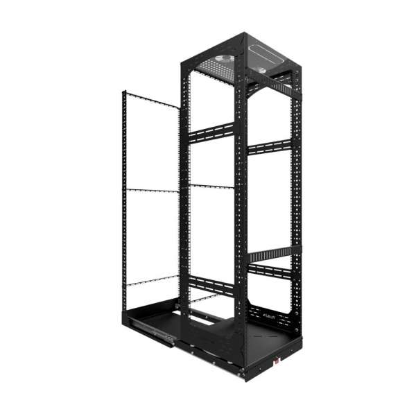 19" Auszieh- und drehbares Rack 32RU, 200kg Traglast, 490B x 510T x 1498H