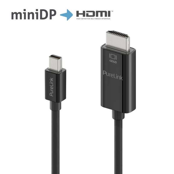 Mini DisplayPort auf HDMI Kabel - 4K60 - iSerie - schwarz - 1,50m