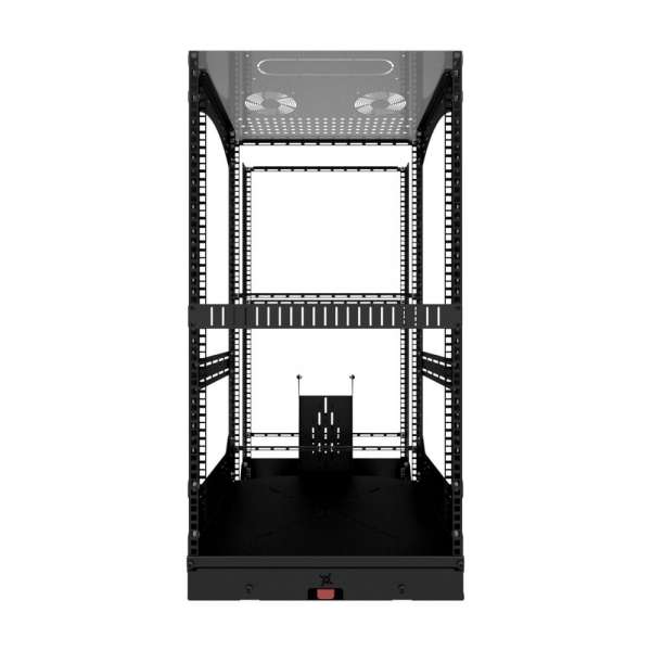 19" Auszieh- und drehbares Rack 20RU, 130kg Traglast, 490B x 498T x 970H