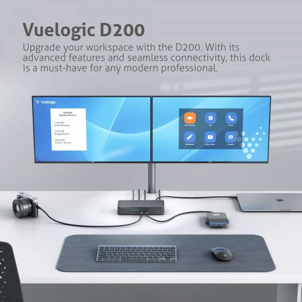 Vuelogic - USB4 Docking Station - Dual Screen USB4 Gen3 MST - 8K Unterstützung