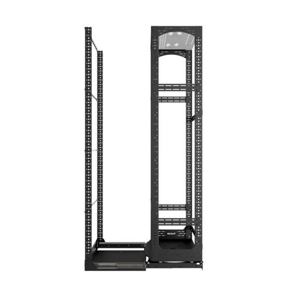 19" Ausziehbares und drehbares Rack 42RU, 125 kg Last, 490B X 498T X 1950H
